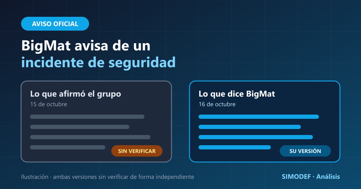 Ilustración de dos documentos enfrentados: lo que afirmó el grupo y lo que dice el aviso de la empresa